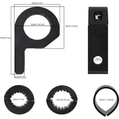 Universelle Arbeitsscheinwerfer-Halterung, 19-32 mm, Rohrschelle, für Geländewagen, Pkw, Lkw und Motorräder (2 Stück) (1/4)