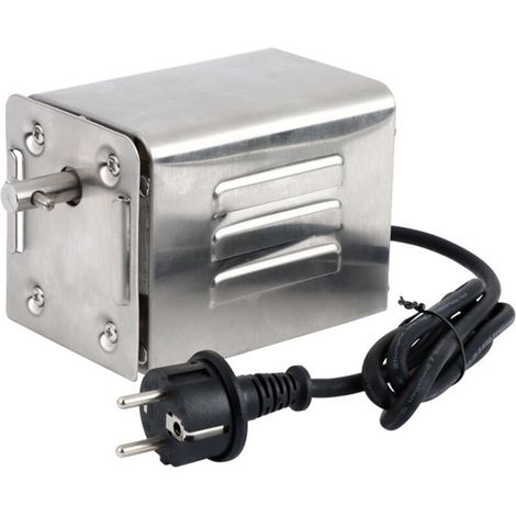 15W electric barbecue spit motor - Stainless steel - Load 40kg - EU 220V plug - Easy installation (1/4)
