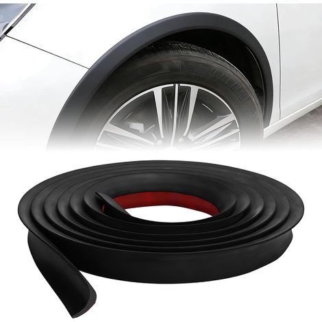 Enjoliveurs de passage de roue de 3 m,garde-boue universels en caoutchouc,caches pour élargisseurs d'ailes,bandes de protection pour passages de roue,moulures d'extension d'ailes pour protection (6M) (1/5)
