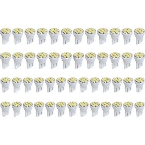 50 T10 8SMD LED-Lampen, hellweiß, für Innenbeleuchtung, W5W, 194, 158, 168 (1/5)