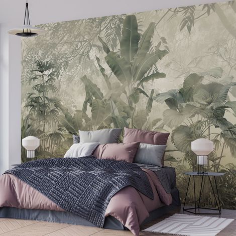 Papier peint panoramique - Plantes tropicales - 130 cm x 87 cm (1/4)
