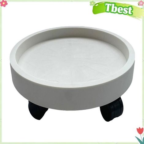 Tbest Plateau de pot de fleur avec roues Roues de plateau de Pot de fleur, roues rotatives amovibles de forme piscine mesure