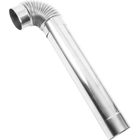 Conduit D’évacuation de Poêle en Acier Inoxydable, 1 Set Argenté Accessoires de Cheminée, Tuyau de Cheminée, Installation Facile, Combustion (1/5)