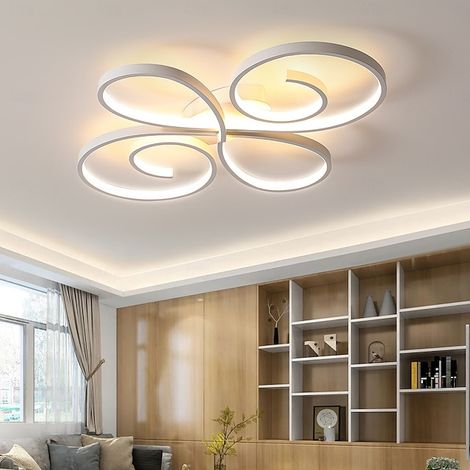 Plafonnier LED moderne 70 cm, plafonnier encastré, plafonnier pour salon chambre cuisine, blanc chaud (1/5)