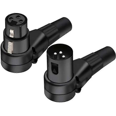 Connecteur XLR coudé à 3 broches, mâle/femelle, prise XLR 3 broches, fiche microphone, câble audio, amplificateur RK (1/5)