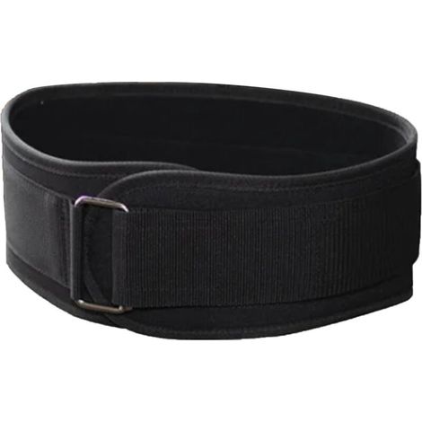 Ceinture de musculation respirante, confortable et réglable en EVA et nylon, idéale pour la musculation et le fitness (hommes et femmes), noire, taille M. (1/5)