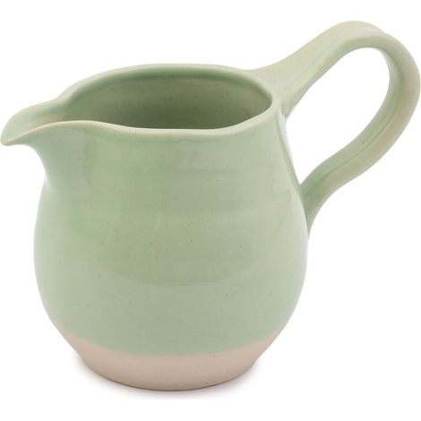 Jamie Oliver Big Love Joy - Jug of verde in ceramica screziata con beccuccio a spillo, manico, smalto trasparente, per salse e salsine, decorazione, lavastoviglie, microonde, forno, 650 ml