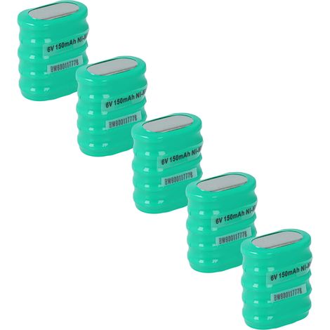 vhbw 5x NiMH pile bouton de remplacement pour type 5/V150H 150mAh 6V convient pour les batteries de modélisme etc. (1/4)