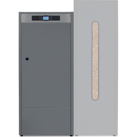 Solarbayer Pelletkessel PLT-12 AC 12 kW Holzpelletheizung mit PLT-Connect App