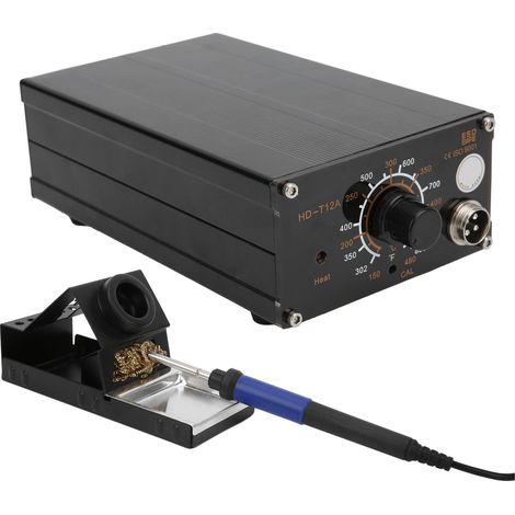 Lötstation aus Aluminiumlegierung T12A, intelligentes Schweißwerkzeug für Elektronik, AC90–260 V, EU-Stecker (1/5)
