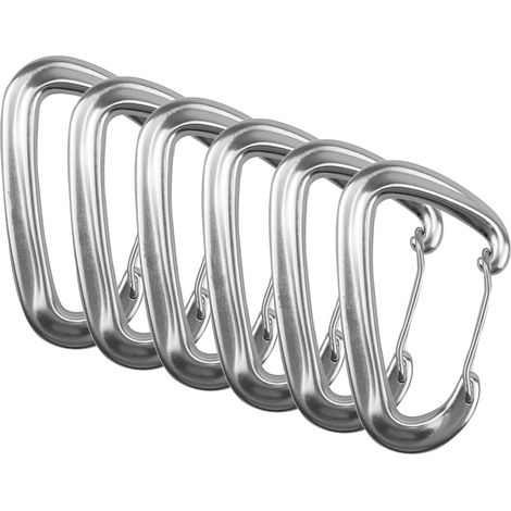 Mousquetons robustes 12KN, 6 pièces, Clips pour hamacs, Camping, randonnée, sac à dos (1/5)