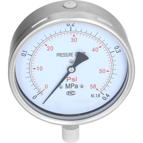 Manomètre radial 0-0,4 MPa Y-150BF, acier inoxydable anticorrosion, vacuomètre industriel compact précis (1/5)