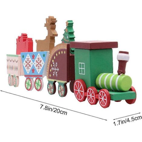 Farbenfrohe Weihnachtsdekorationen in Form eines kleinen Zuges, praktische Tischdekorationen, kreatives Weihnachtsgeschenk für Kinder, Schaufensterdekoration für Einkaufszentren und Geschäfte. (1/3)