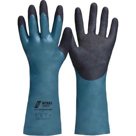 Chemiehandschuhe Green Barrier Grip Größe 10 grün/schwarz EN 388, EN 374 PSA-Kategorie III (1/4)