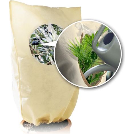 Bio Green Pflanzensack Window XL 100 x 80 cm, natur Wintervlies (1/4)