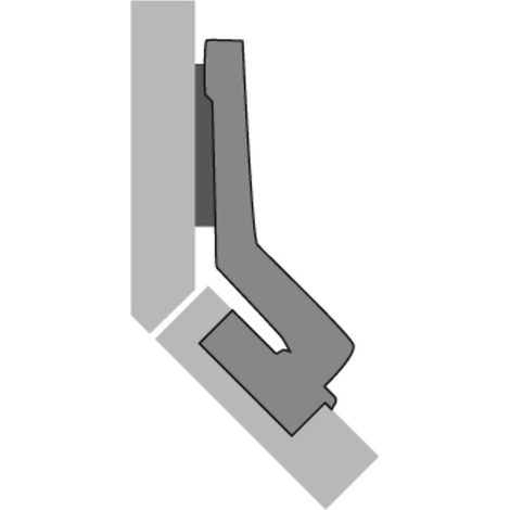 Charnières invisibles 95° - Intermat 9936 W45 - boîtier à visser - entraxe 52 mm - coudure 0 mm - HETTICH