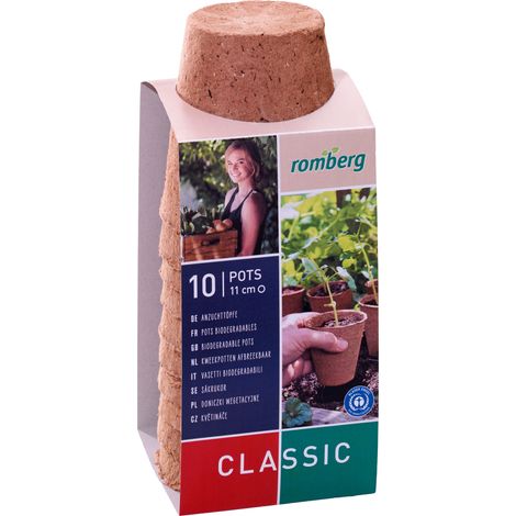 Romberg Anzuchttöpfe Classic rund ø 11 cm (10 Stück, biologisch abbaubar) (1/3)