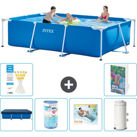 Intex Piscina con estructura Rectangular - 300x200x75 cm - 7-piezas  S113