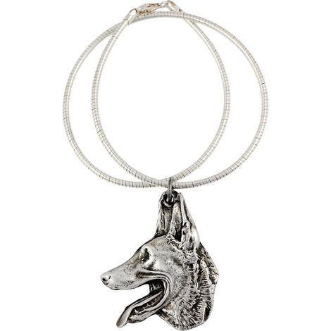 Pastor belga, perro ganadero belga I - collar para perros, joyería única para amantes de los perros, colgante de serpiente único de Art-Dog (1/5)