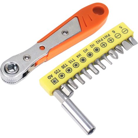 Mini tournevis à cliquet 36 dents, outil de maintenance et d'utilisation dans les espaces restreints, douille de type L, clé d'angle en L (1/5)