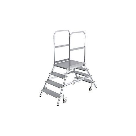 Aluminium-Podestleiter  Ambos Lados Accesible  4 Stufen Altura