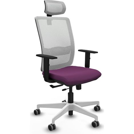 Silla de oficina piqueras y crespo Haches blanco cuero sintético confort (1/2)