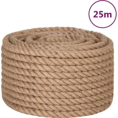 vidaXL Juteseil 25 m lang 16 mm dick