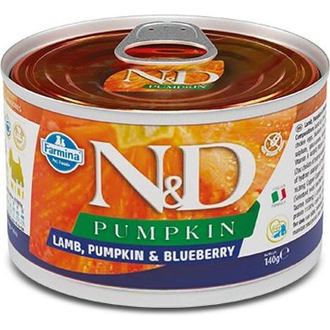 Farmina Dog N&D Pumpkin Adult Mini Agnello, Zucca e Mirtillo - Farmina Dog N&D Pumpkin Adult Mini Agnello, Zucca e Mirtillo - Lattina Da 140 Gr
