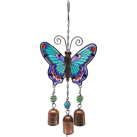 Carillon à vent suspendu motif papillon, décoration intérieure et extérieure (1/4)