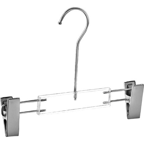 (6 pièces) Cintres transparents antidérapants en imitation acrylique pour magasins de vêtements (1/5)
