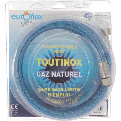 Tuyau gaz naturel 2m durée de vie illimité Euroflex NI200KX35 Euroflex (1/2)