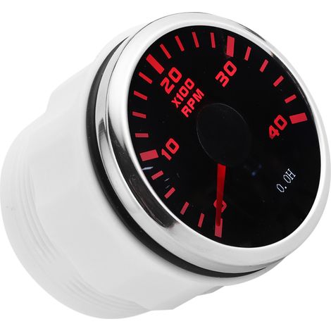 Digitaler Drehzahlmesser 52 mm, 4000 U/min, LCD-Stundenanzeige, wasserdicht, für Auto, Yacht, Motorrad (1/5)