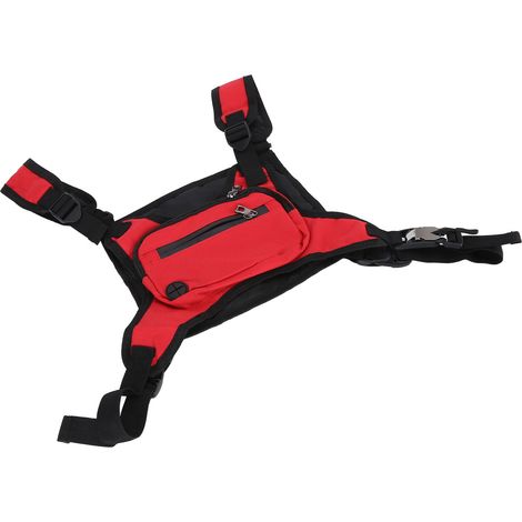 Sac de jardinage d'extérieur, sac à dos de course, gilet, sac de rangement pour homme et femme, rouge (1/5)