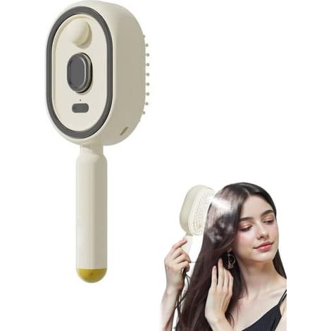 Ecleanfy - Brosse à cheveux vapeur électrique avec brumisateur, peigne de massage à coussin d'air et lumière rouge, appareil vapeur portable 2026, rechargeable par USB, autonettoyant (1/5)