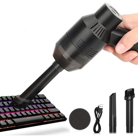 Mini-Staubsauger-Tastatur für Computer, elektrischer Staubsauger, kabelloser tragbarer Staubsauger, bestes Reinigungsgerät für Staub, Laptop, Auto (1/3)