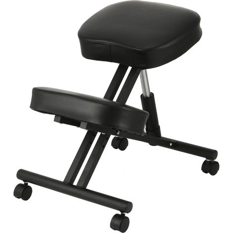 Banc de table roulante ergonomique Mophorn, charge de 250 lb, chaise à genouillère réglable, fonction d'inclinaison, usage domestique (1/5)