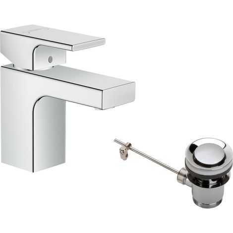 Mitigeur de lavabo 70 avec tirette et vidage métallique, chromé, 71566000 (1/5)
