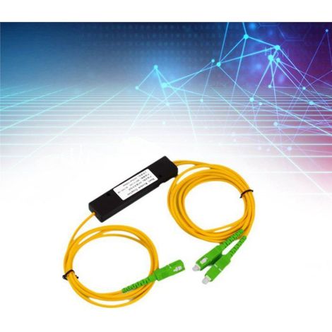 2X Répartiteur de Fibre Optique SC/ 1/2, Séparateur de Fibre Optique en Queue de Cochon, Coupleur à Double Fenêtre pour Système de (1/5)