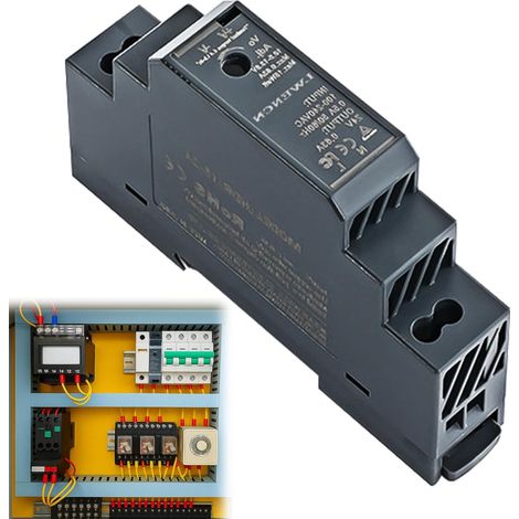 5V Alimentation pour Rail DIN Sortie,Alimentations Modulaire Convient pour l'Automatisation Domestique ou Industrielle,Transformateur 15W 5V 3A DR-15-5 (1/5)