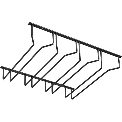 Gläserhalter für 4 Glasreihen 460 x 355 x 70 mm schwarz Halterung für Weingläser Sektgläser Biergläser Weinglashalter von SOTECH (1/4)