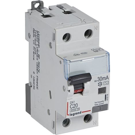 Disjoncteur différentiel P312 2P C 20A 30MA TYPE AC DX3