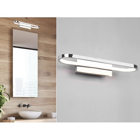LED Badezimmer Wandleuchte GIANNI in Chrom - Spiegelleuchte, Breite 40cm