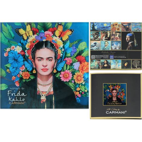 Carmani, posavasos de cristal de aproximadamente 11,5 x 11,5 cm inspirado en las pinturas de Frida Kahlo. (1/5)