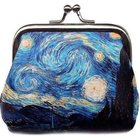 Portefeuille vintage pour femme en cuir PU imprimé (1/5)