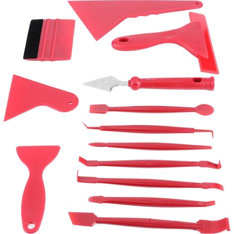 Kit de 13 outils pour la pose de films teintés sur vitres de voiture et camion : raclette et grattoir (1/5)