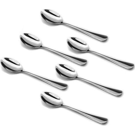 Espressolöffel, Mini-Kaffeelöffel, 12 x 2,3 cm kleiner Dessertlöffel aus Edelstahl, 6er-Set (1/4)