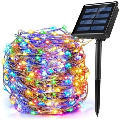 GABRIELLE Guirlande Lumineuse Solaire Extérieur, 200 LED 8 Modes 22M Décoration Lumineuse Solaire Noël IP65 Imperméable Lampe Solaire Exterieur pour Jardin,Balcon,Terrasse, Mari,Fête (M (1/4)