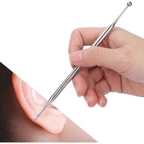 Herramienta de reflexología facial de doble cabezal para acupuntura auricular y masaje corporal. (1/2)