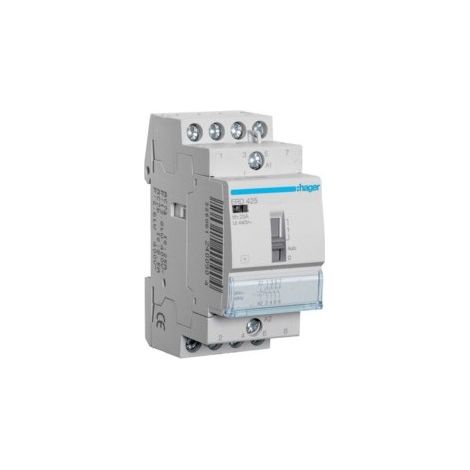 Contacteur à commande manuelle 25A. 4F. 24V HAGER ERD425 (1/2)