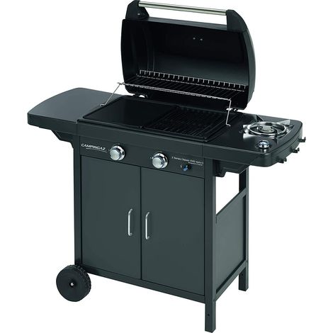 Barbecue a Gas Pietra Lavica CAMPINGAZ Classic" Nero II + Fornello e Griglia BBQ (1/4)